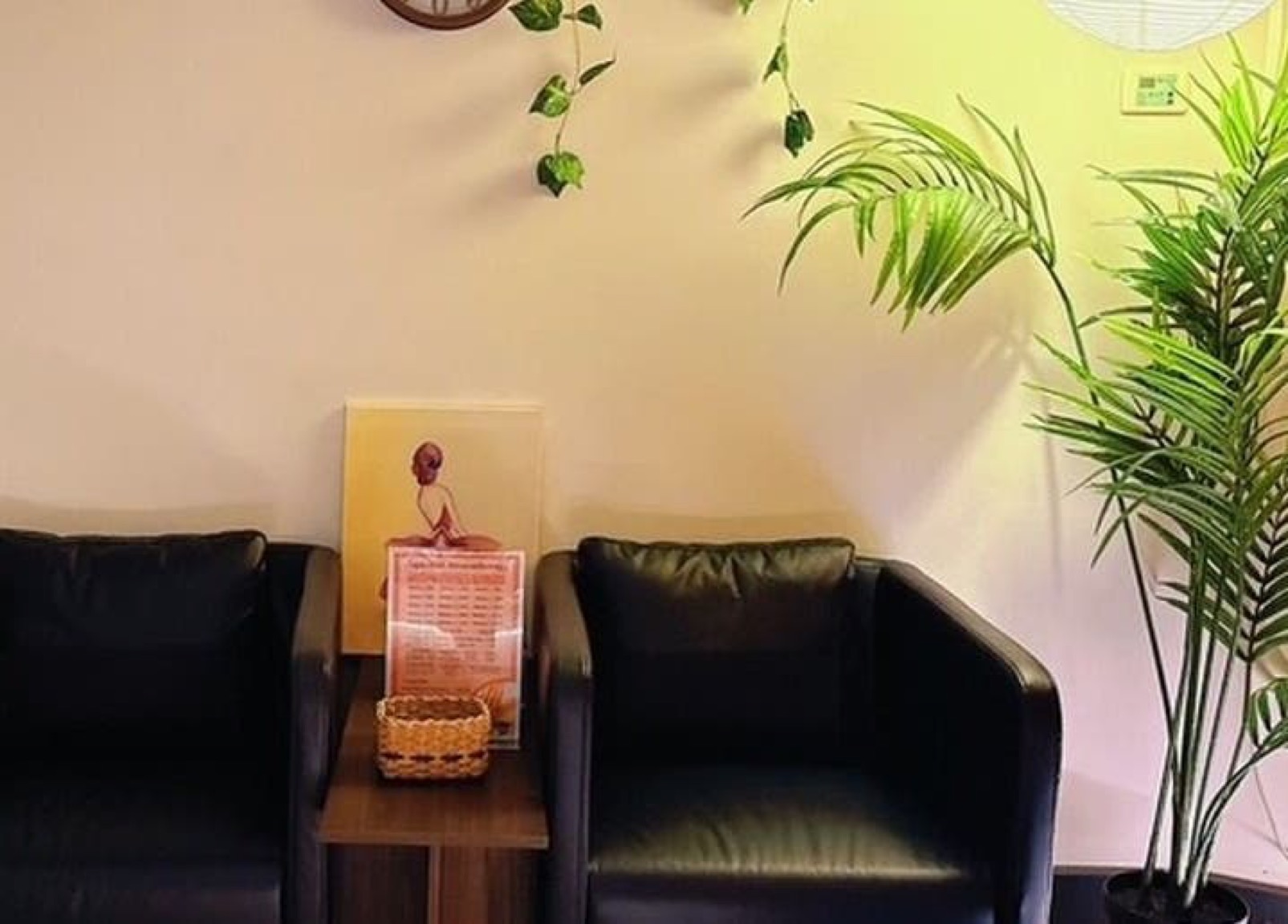 Haymarket seating area with plants
